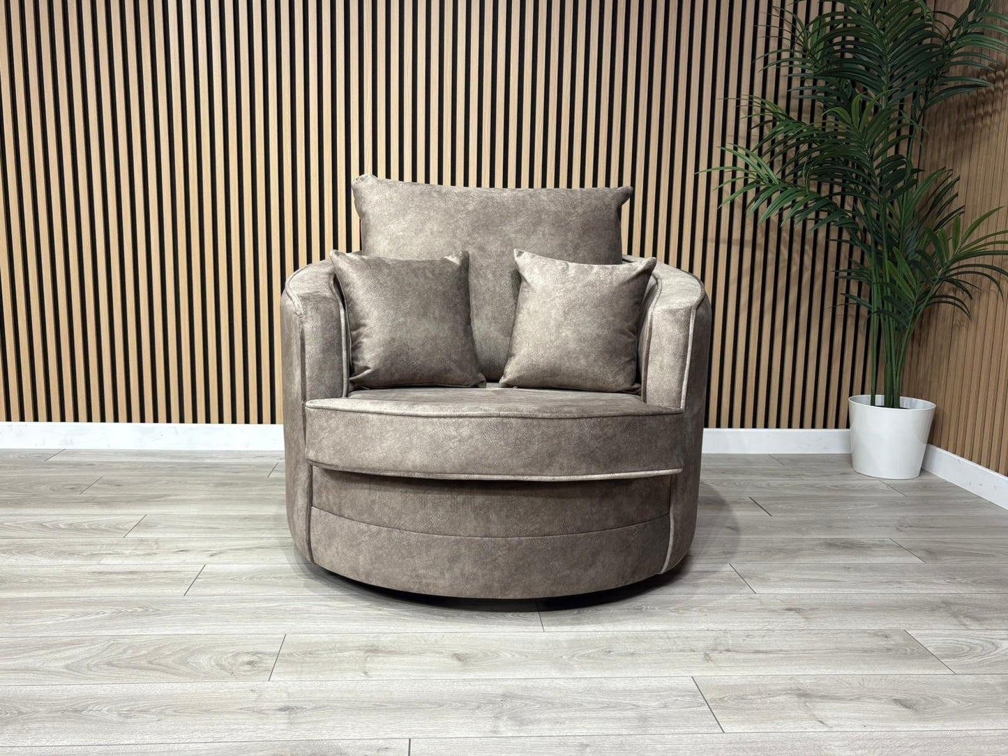 DFS - CHERISHED Style Fabric Swivel Armchair, Formal Back - RRP £949