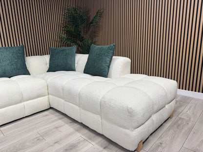 GENOA Large Fabric RHF/LHF Open End Chaise Corner Sofa - RRP £2,499