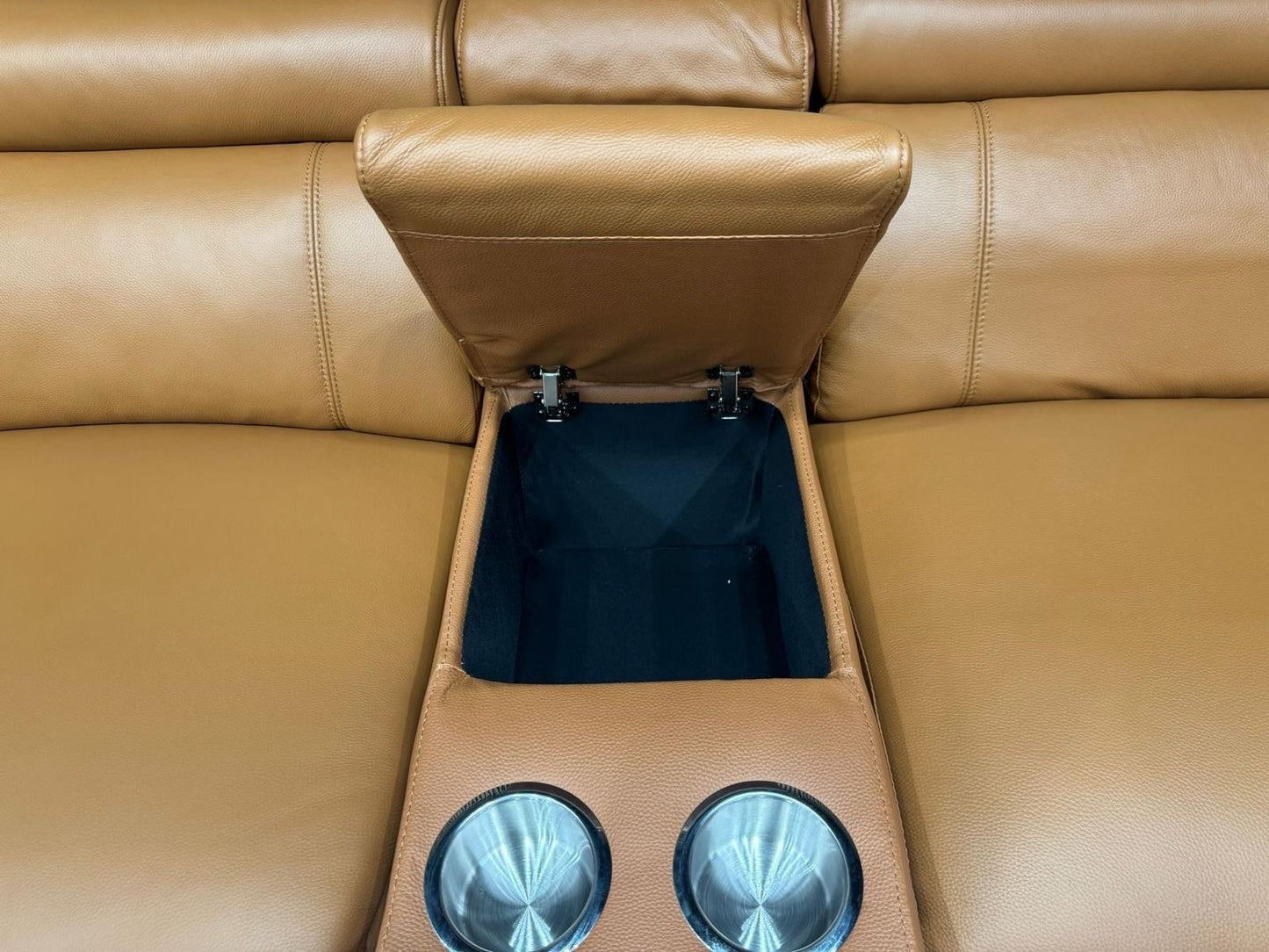 VENICE Leather 2 Corner 2 Power Recliner Sofa + Console, Pre-order - RRP £5,599