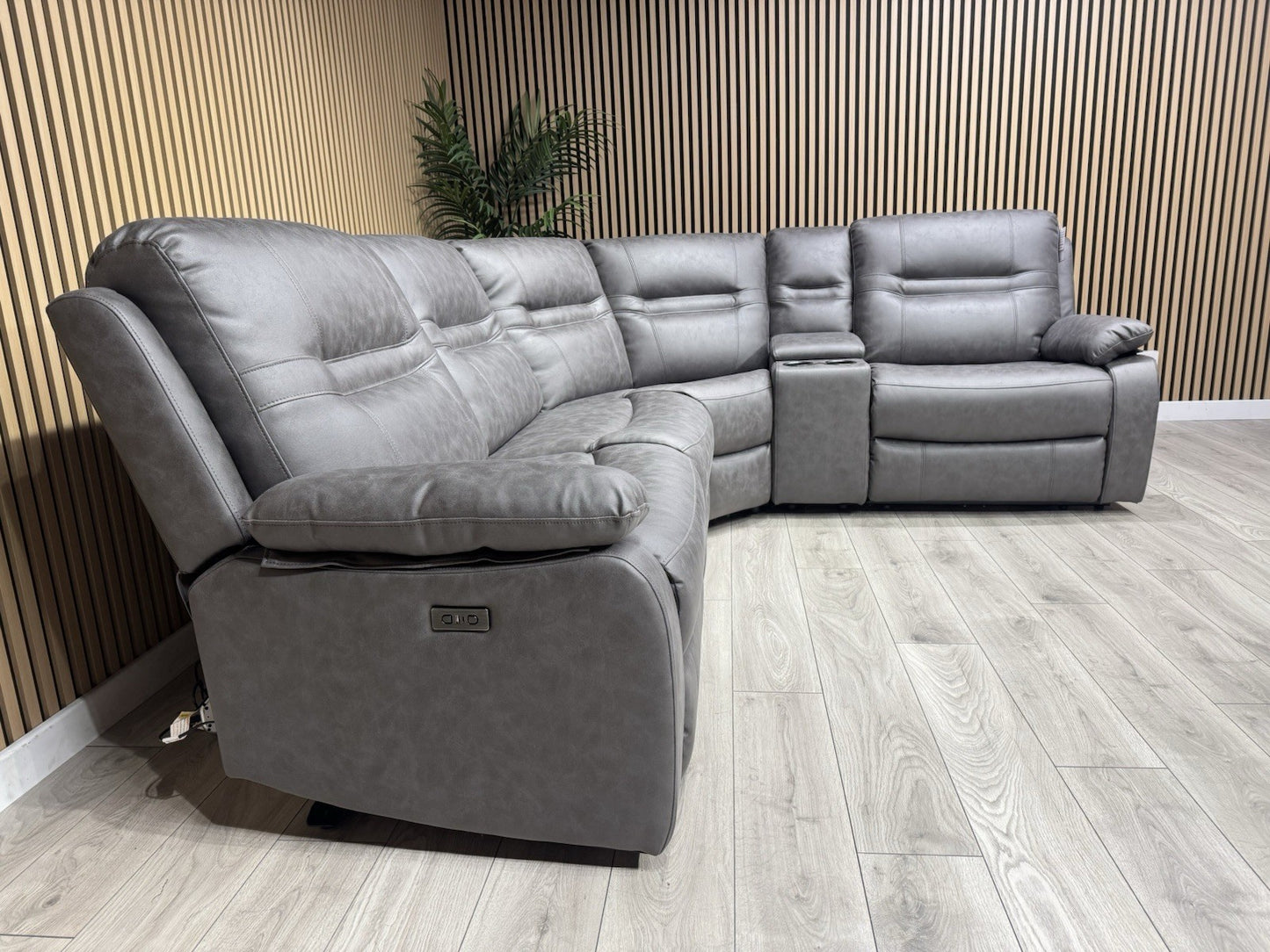 DFS Model Fabric Modular Corner Sofa + Console, Power Recliners - RRP £2,599