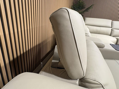 Sofology PLAZA style Leather 2c2 Power Recliner Sofa + Console - RRP £4699