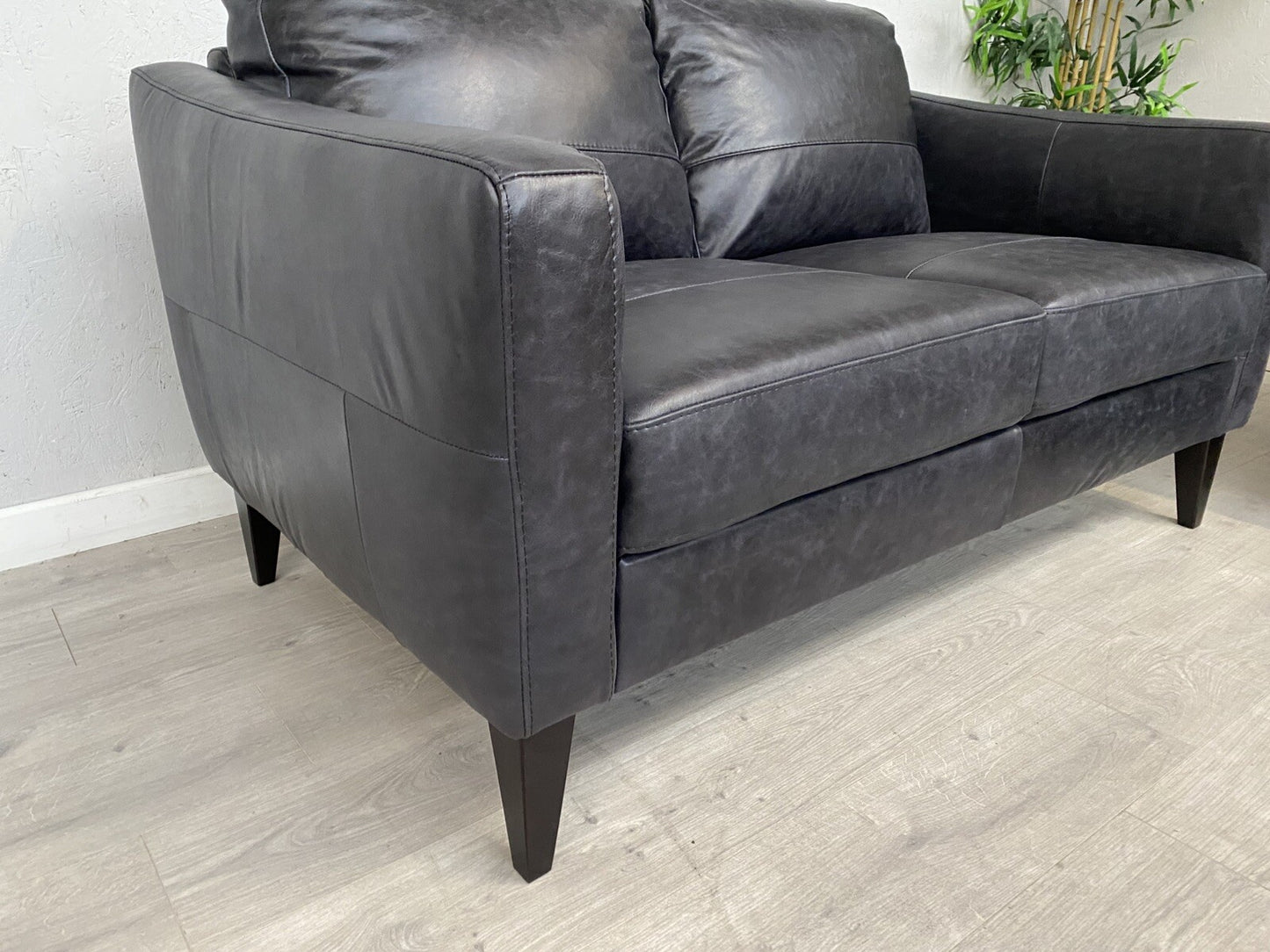 John Lewis BAILEY Style Leather 3 Seater + 2 Seater Sofa Set, Black - RRP £3,498