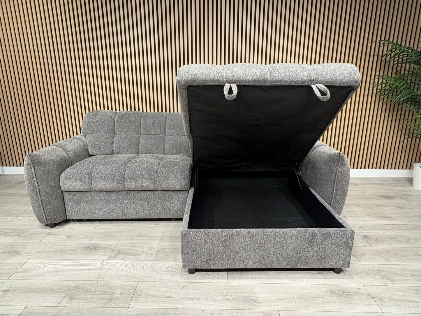 CAMDEN Premium Fabric RHF or LHF Chaise Sofa Bed with Storage - RRP £1595