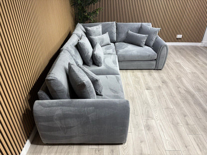 Sofology MARBLE ARCH Style Fabric RHF Corner Sofa, Grey - RRP £3,599