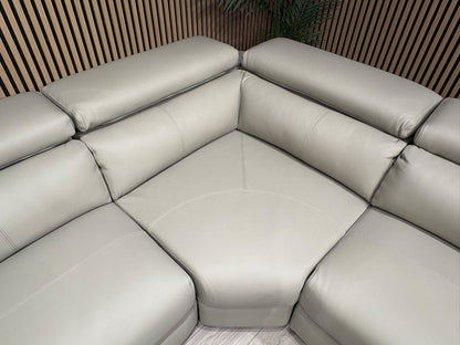 Sofology PLAZA style Leather 2c2 Power Recliner Sofa + Console - RRP £4699