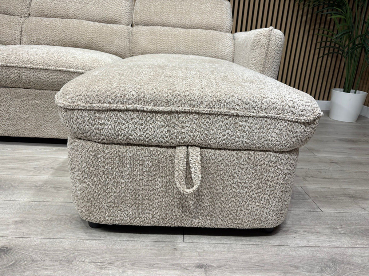 WINDSOR Premium Fabric LHF or RHF Chaise Sofa Bed with Storage - RRP £1399
