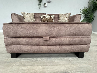 F.V MARIAH 3 Seater Fabric Classic Back Sofa + Storage Footstool - RRP £2590