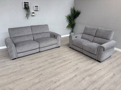Furniture Village NIXON Fabric 3+2 Seater Power Recliner Sofa Set - RRP £2,290