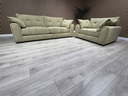 Davina Fabric Large 3 Seater Sofa + Love Chair Set - RRP £2698