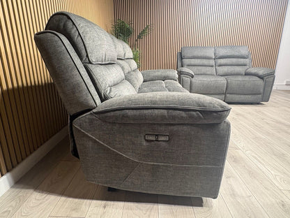 DFS New Lawson Power Recliner 3+2 Seater Sofa Set + Fold Down Table - RRP £2498