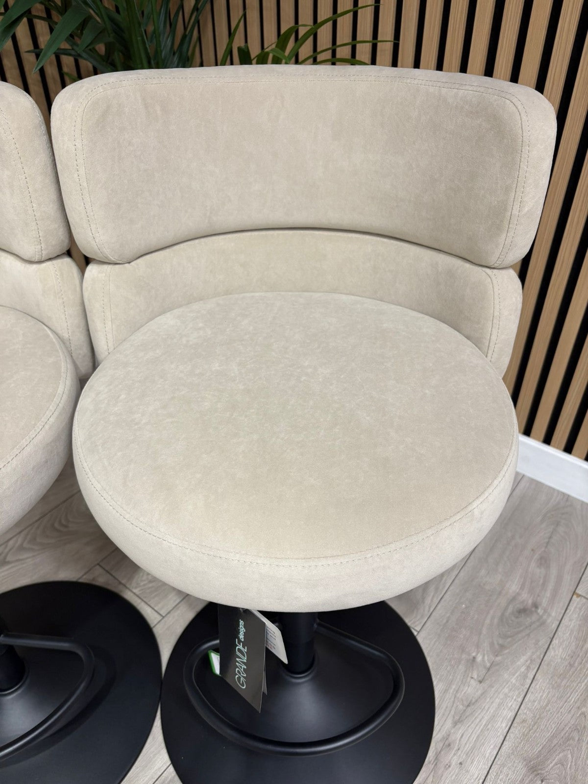 NEXT Sample - Brushed Velvet Cream Bar Stool