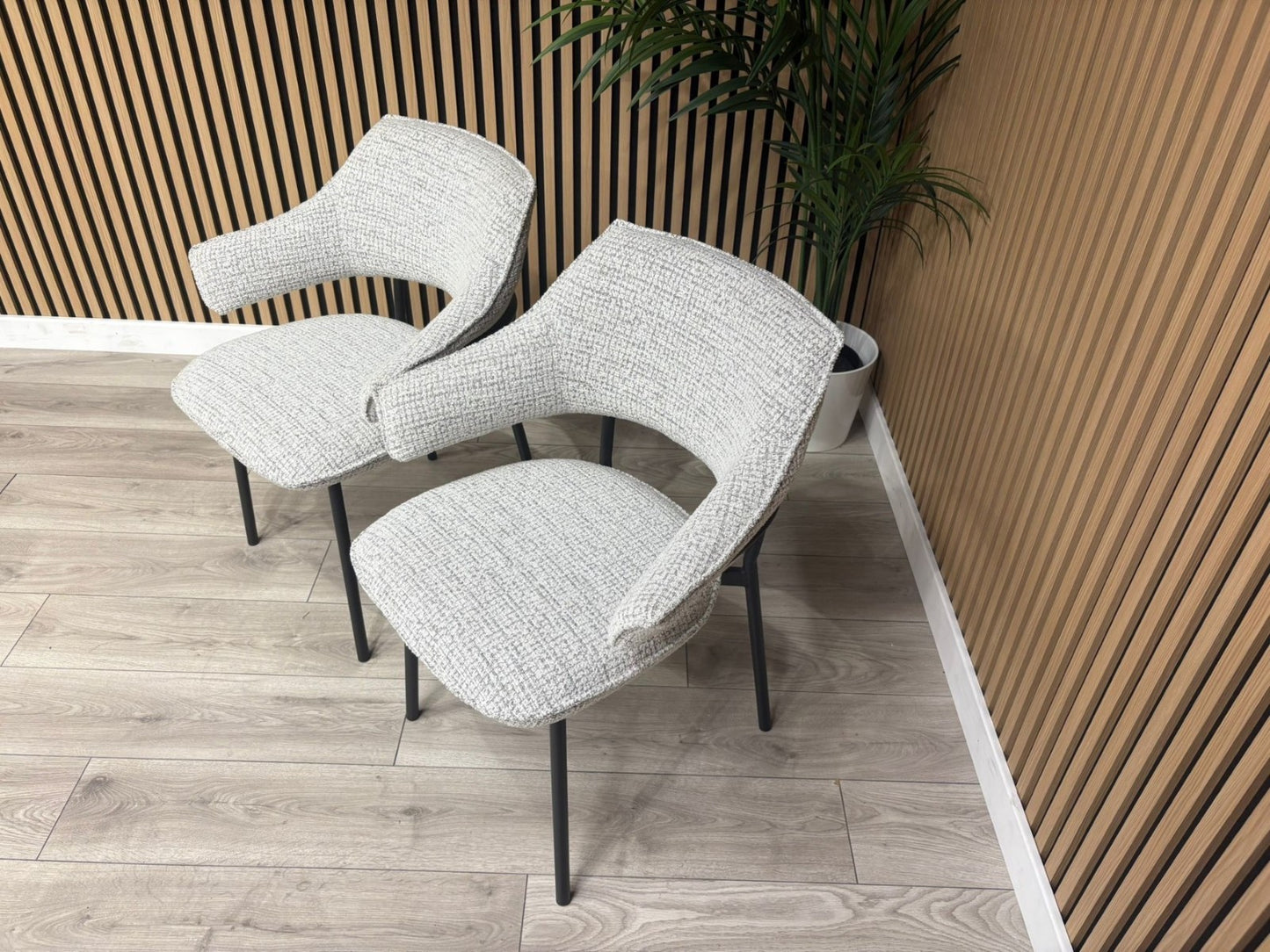 NEXT Sample - Textured natural dining chairs