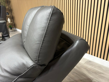 SCS Adstock x2 Leather Power Recliner Chairs with Power Head Tilt RRP £2258