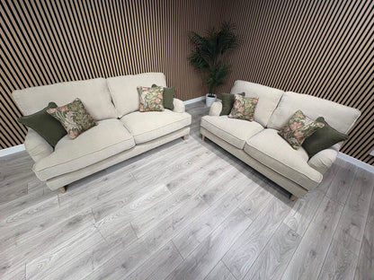 Laura Ashley HERITAGE Style Fabric 3 Seater + 2 Seater Sofa Set - RRP £3,500