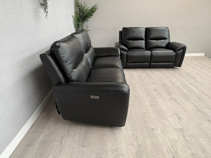 DFS Kaden Leather 3 Seater + 2 Seater Power Recliner Sofa Set - RRP £1,878