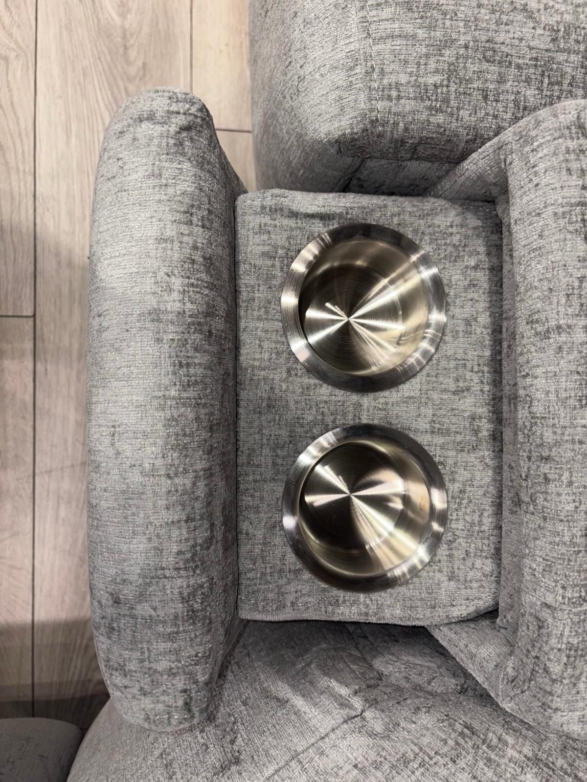 SOHO Fabric Modular 2 Corner 2 Console Sofa Set, Power Recliners - RRP £2,995