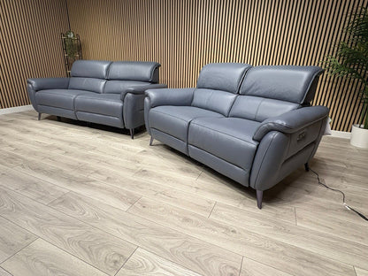Furniture Village JUDE Style Leather 3 + 2 Seater Power Sofa Set - RRP £4,690