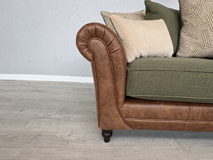 CHATSWORTH Farmhouse Style Fabric 3 Seater Sofa + Armchair Set RRP £3390