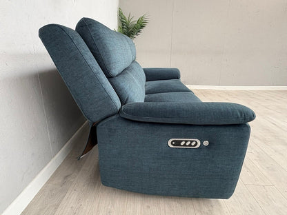 Furniture Village UTAH Fabric 3 Seater Power Recliner, Lumbar Sofa - RRP £1,995