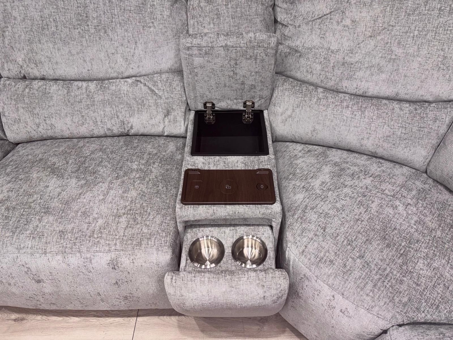 SOHO Fabric Modular 2 Corner 2 Console Sofa Set, Power Recliners - RRP £2,995