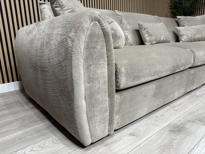 Sofology MARBLE ARCH Style Fabric RHF Corner Sofa, Mocha - RRP £3,599