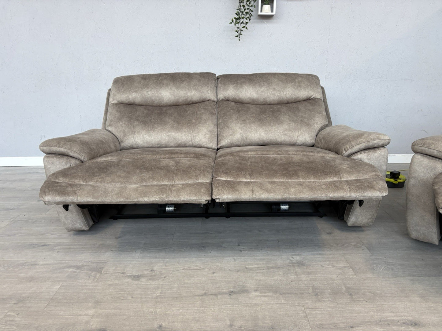 Furniture Village SLOANE Fabric 3 + 2 Seater Power Recliner Sofa Set - RRP £1890