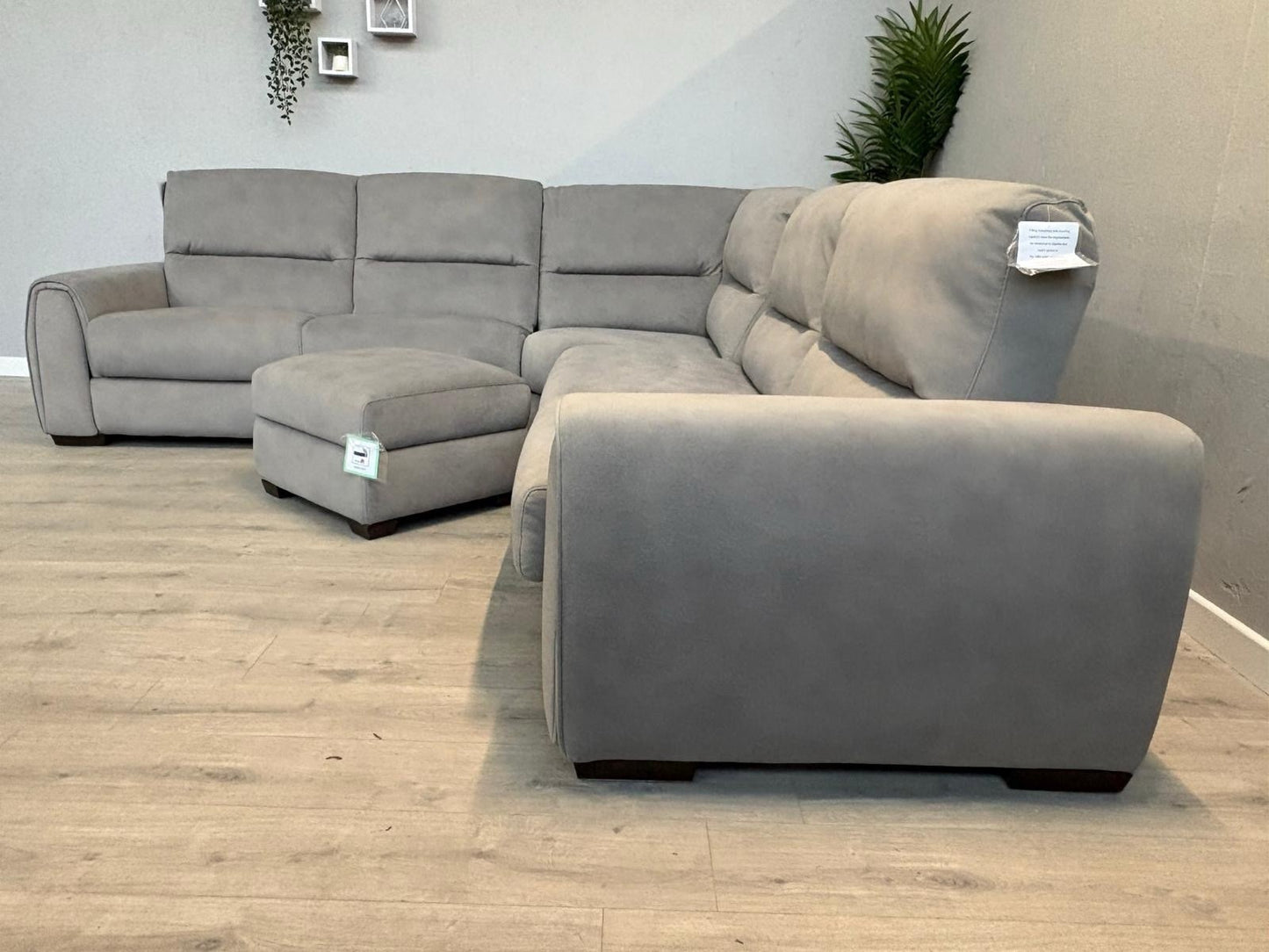 Furniture Village FLEX Fabric Large RHF Corner Sofa Bed + Footstool - RRP £3,390