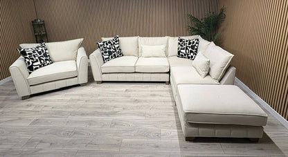 F.V Mariah Style Corner Sofa & Love Chair - Different Combinations Available