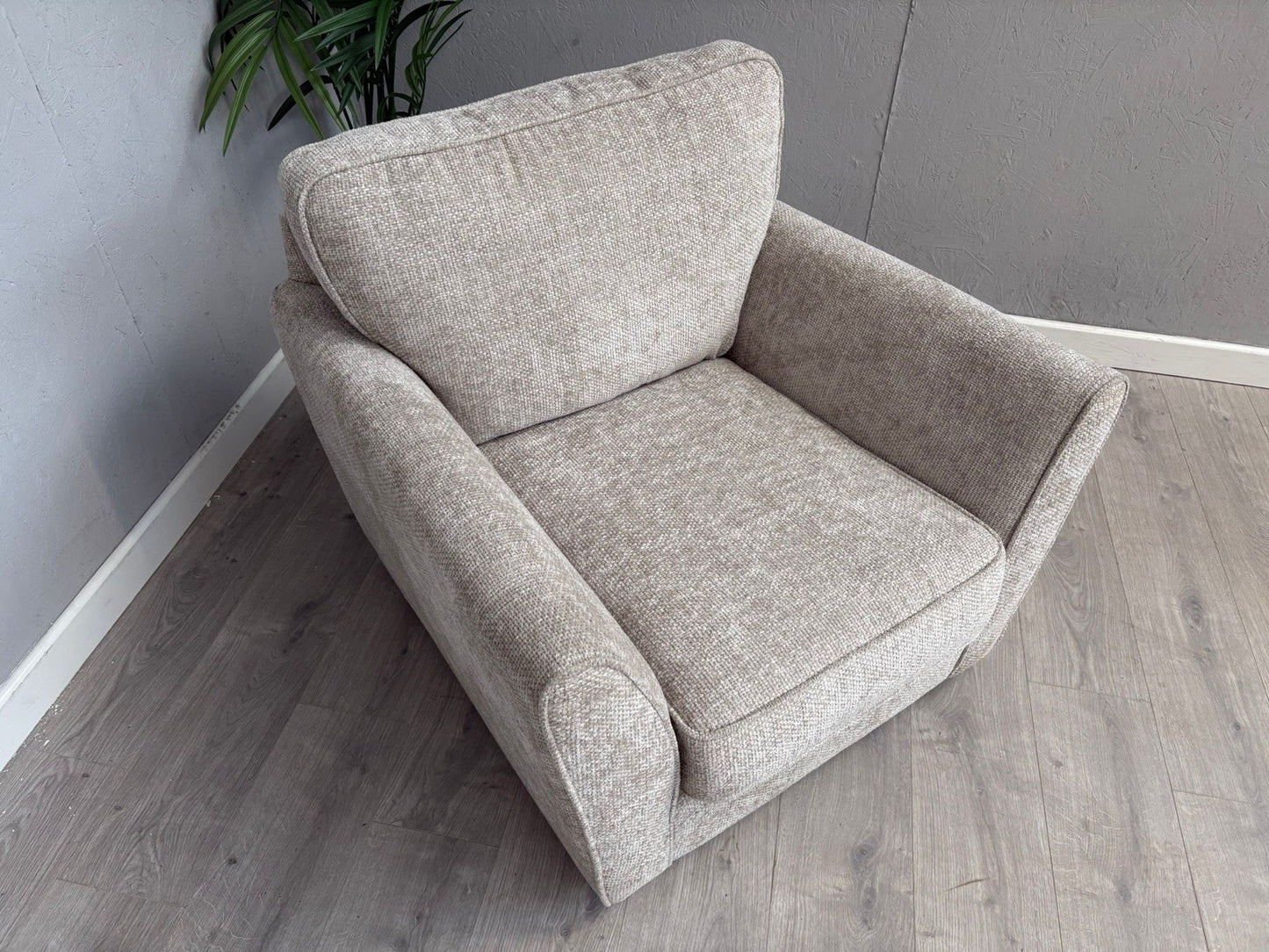 Furniture Village TABITHA Fabric Chair Armchair, Stone - RRP £995