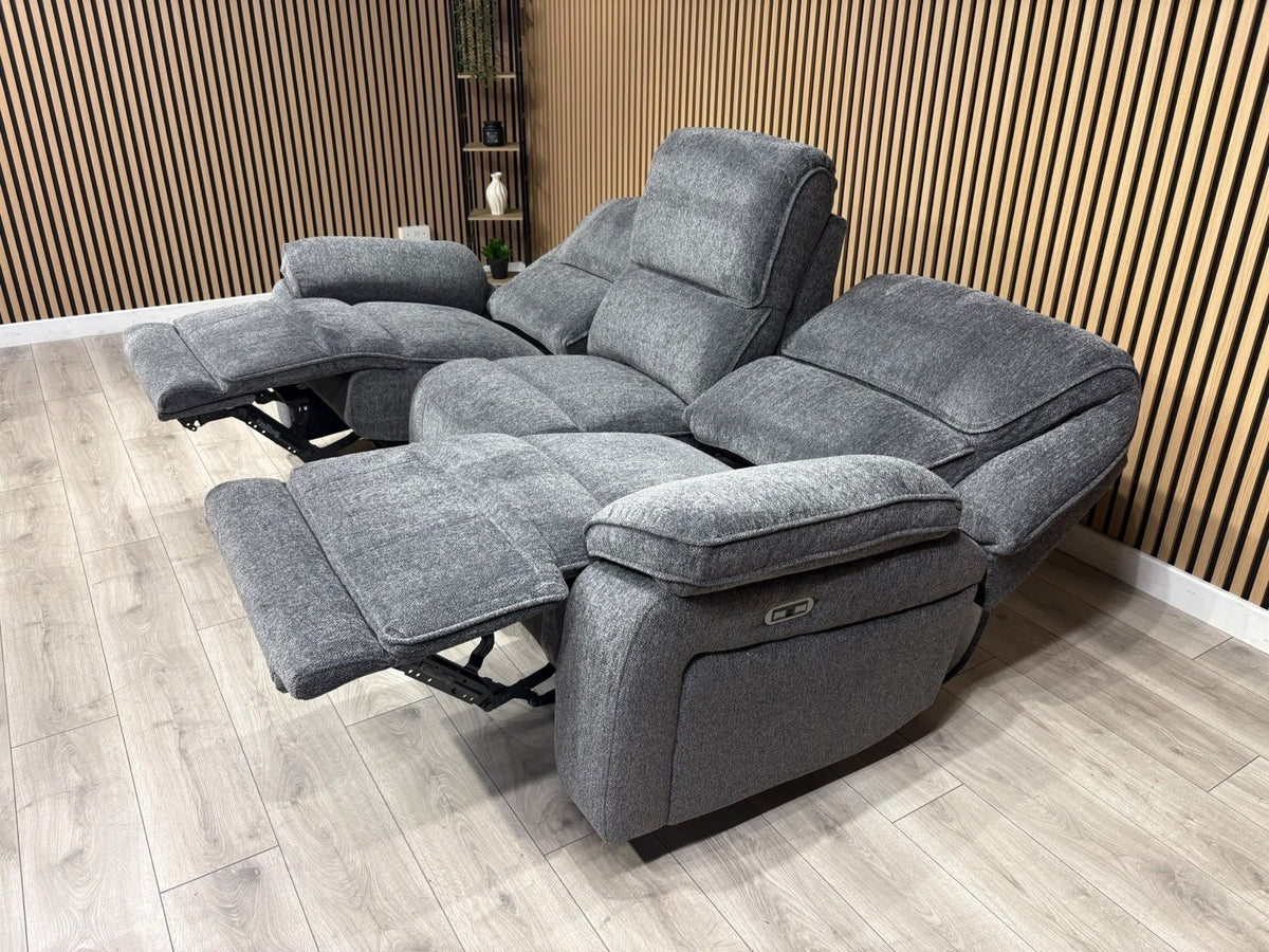 ORLANDO Fabric 3 Seater Power Recliner Sofa - RRP £1799