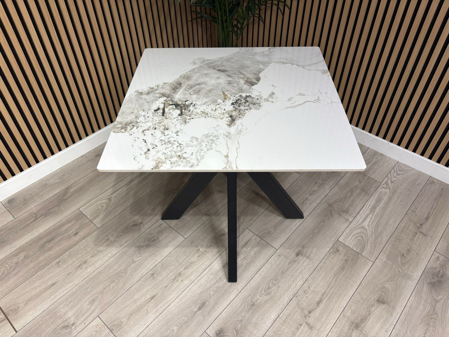 NEXT Sample - Crete Marble Effect Square Dining Table - RRP £699
