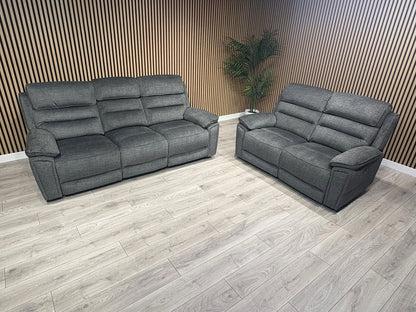 DFS New Lawson Power Recliner 3+2 Seater Sofa Set + Fold Down Table - RRP £2498
