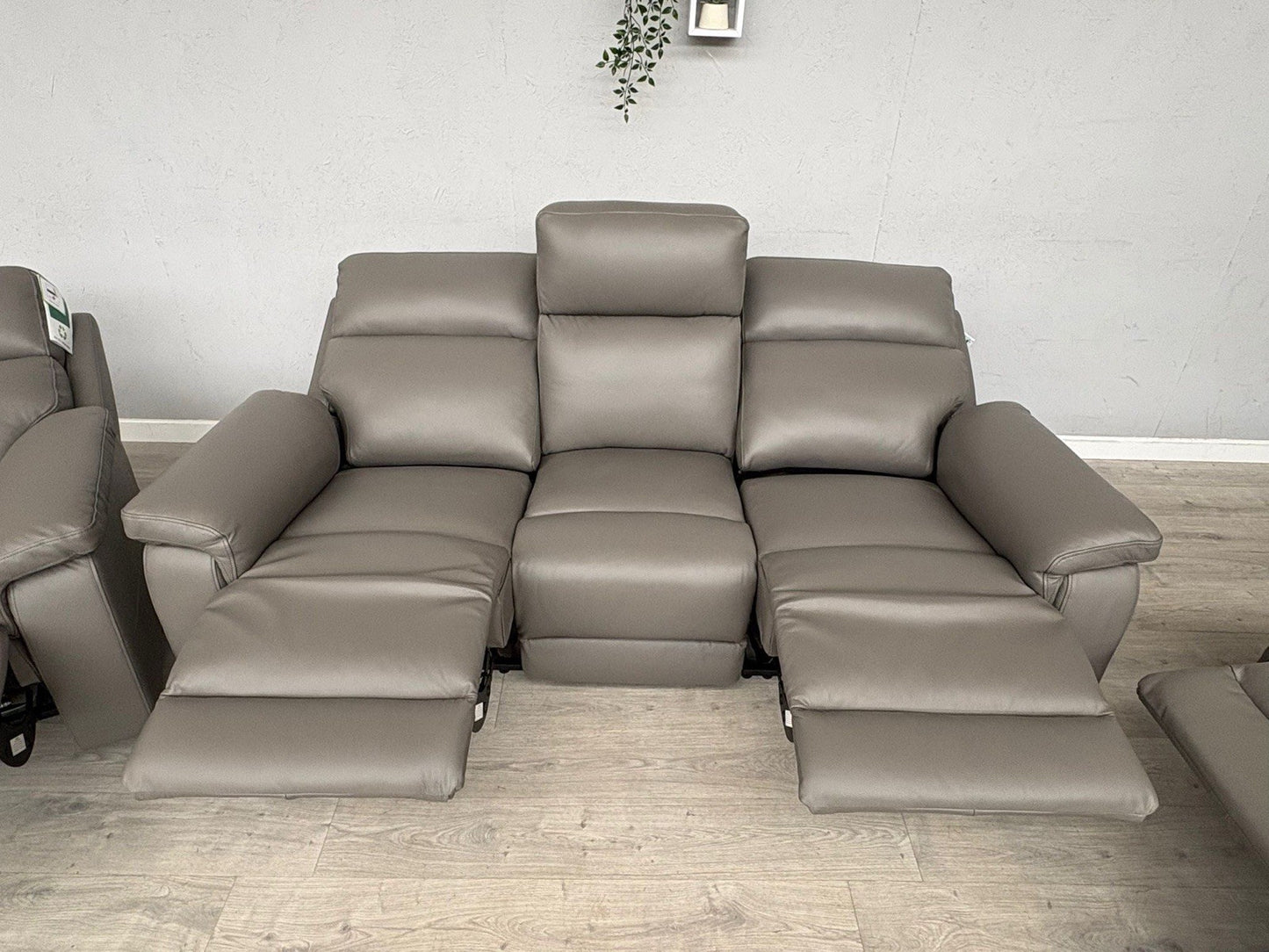 Furniture Village RAVEN Leather 3 + 2 Seater + Armchair Power Recliner Sofa Set