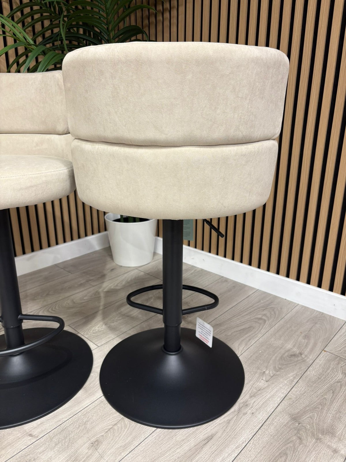 NEXT Sample - Brushed Velvet Cream Bar Stool