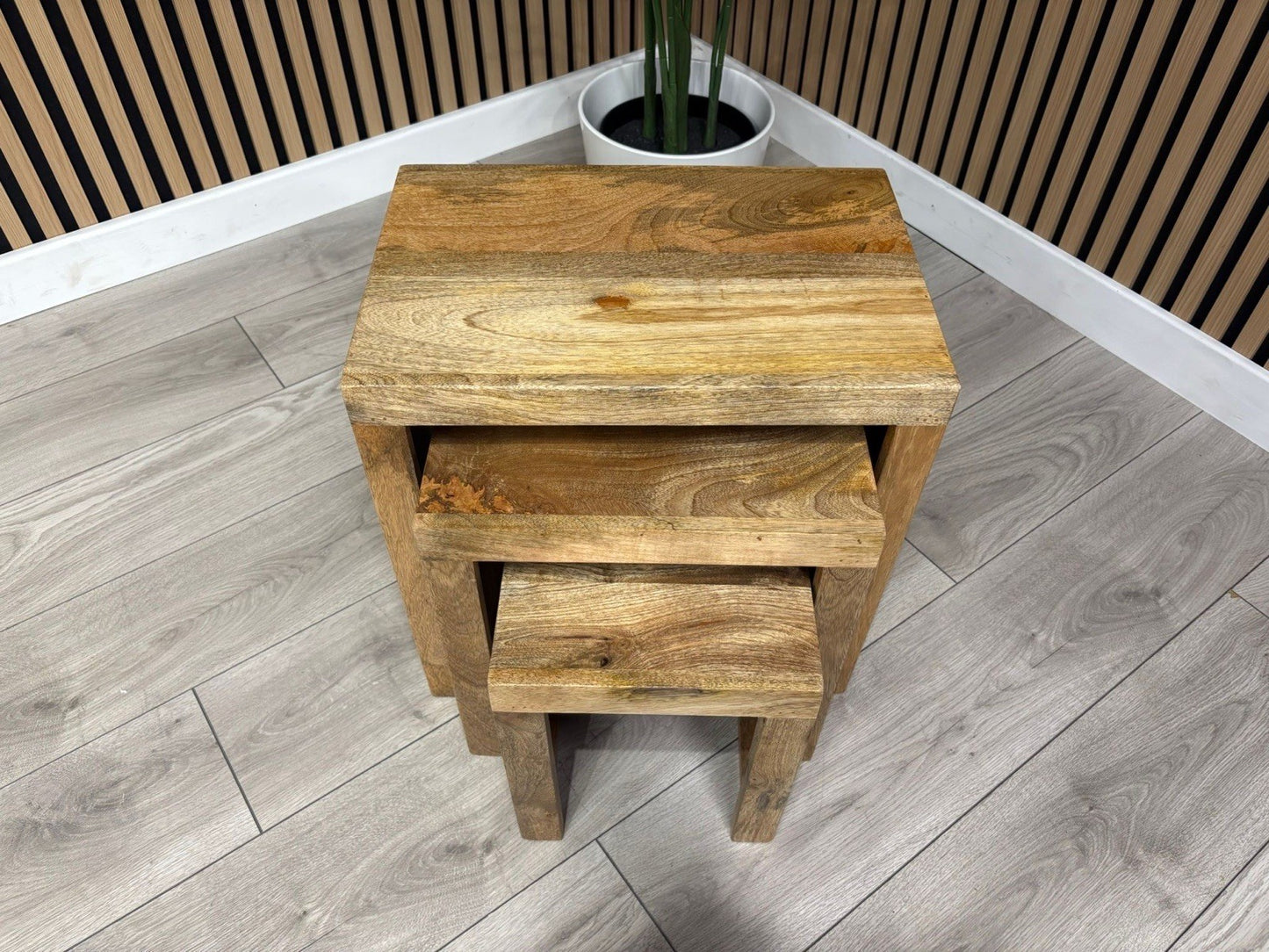 NEXT Sample - Cuba Mango Wood Nest Of 3 Tables - RRP: £395