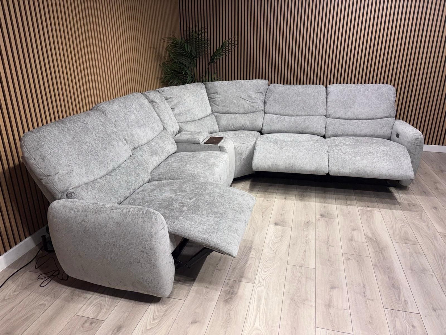 SOHO Fabric Modular 2 Corner 2 Console Sofa Set, Power Recliners - RRP £2,995