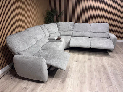SOHO Fabric Modular 2 Corner 2 Console Sofa Set, Power Recliners - RRP £2,995