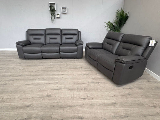 DFS New Braylan 3 Seater + 2 Seater Fabric Manual Recliner Sofa Set - RRP £1778