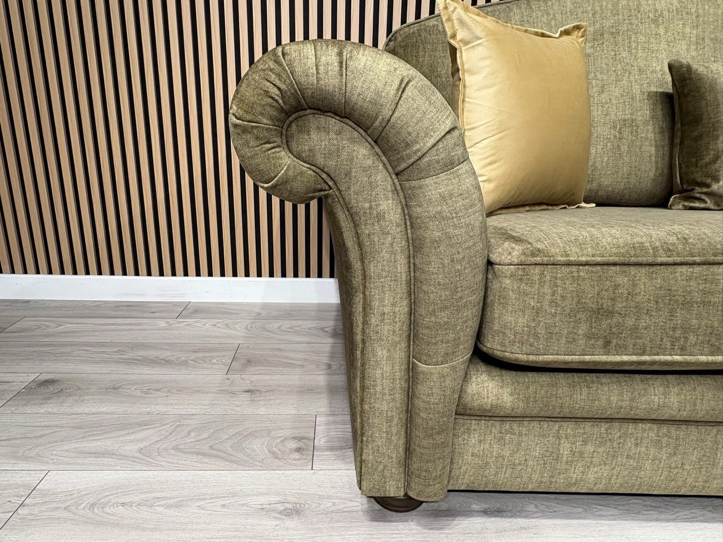 A&J Victoria Fabric 3 Seater Sofa + Love Chair + Footstool Set - RRP £4897
