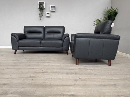DFS Coben Leather 2 Seater Sofa + Armchair Set - RRP £1428 (Read Description)