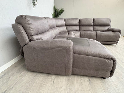F.V LINK Fabric Corner Chaise Power Sofa, READ DESCRIPTION - RRP £2795