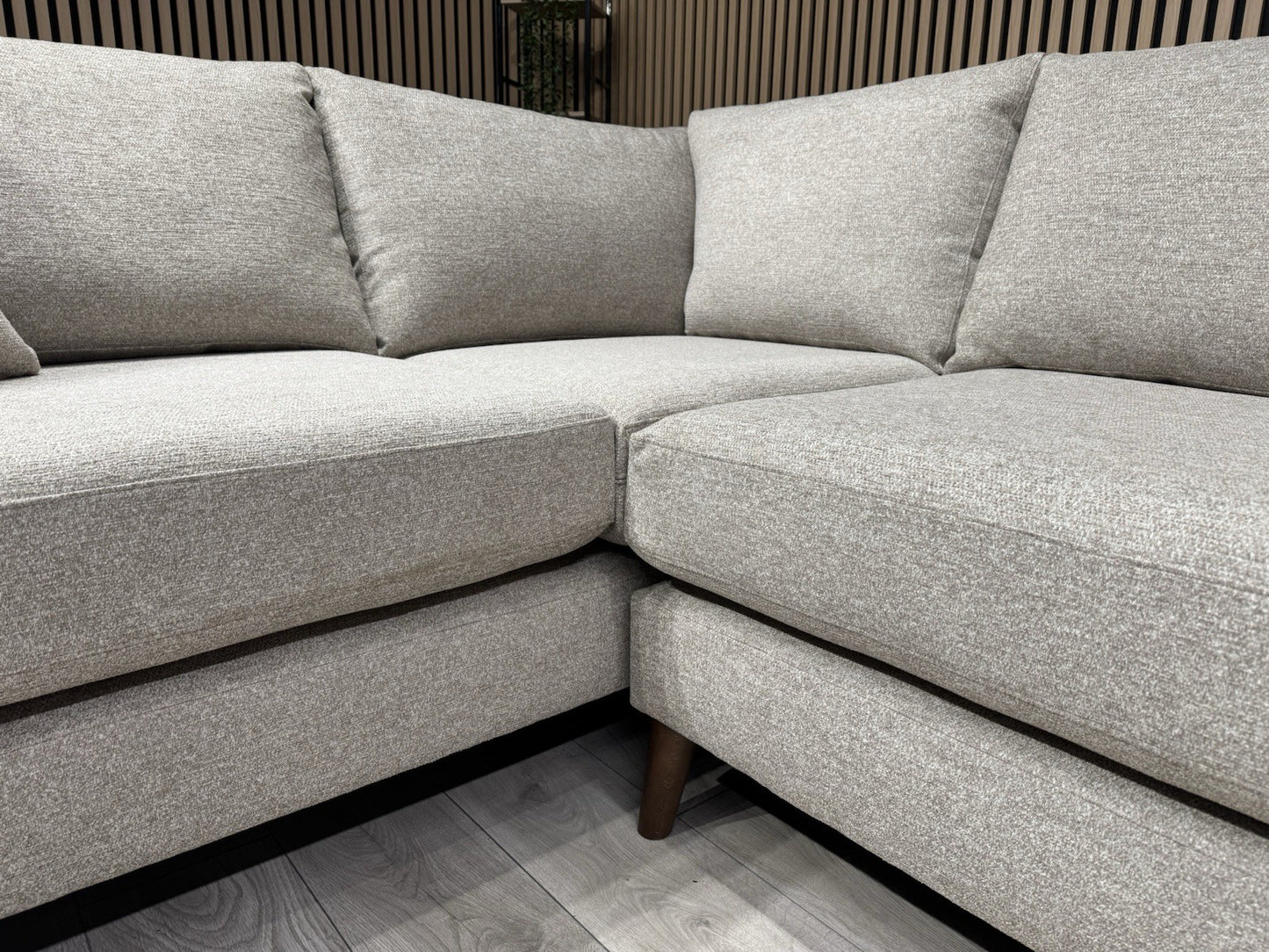 NEXT - Parker Fabric LHF Corner Sofa, Tweedy Chenille Mid Natural - RRP £2,275