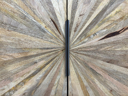 NEXT Sample - Geo Mango Wood Hall Cabinet - RRP: £895