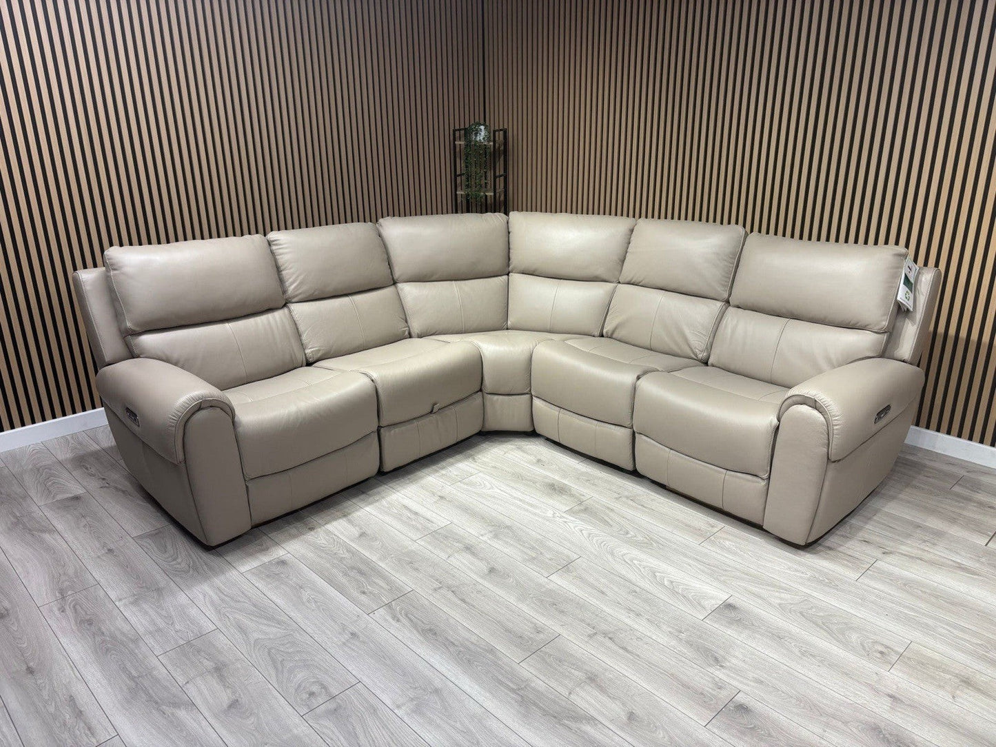 Oak FurnitureLand - Ezra Leather Modular Corner Sofa Power Recliners - RRP £3549