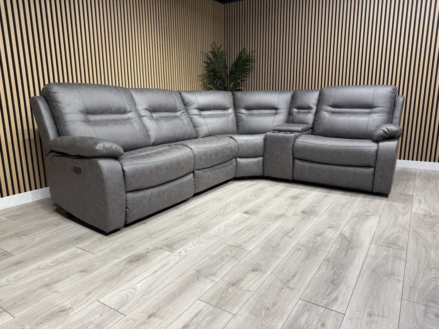 DFS Model Fabric Modular Corner Sofa + Console, Power Recliners - RRP £2,599