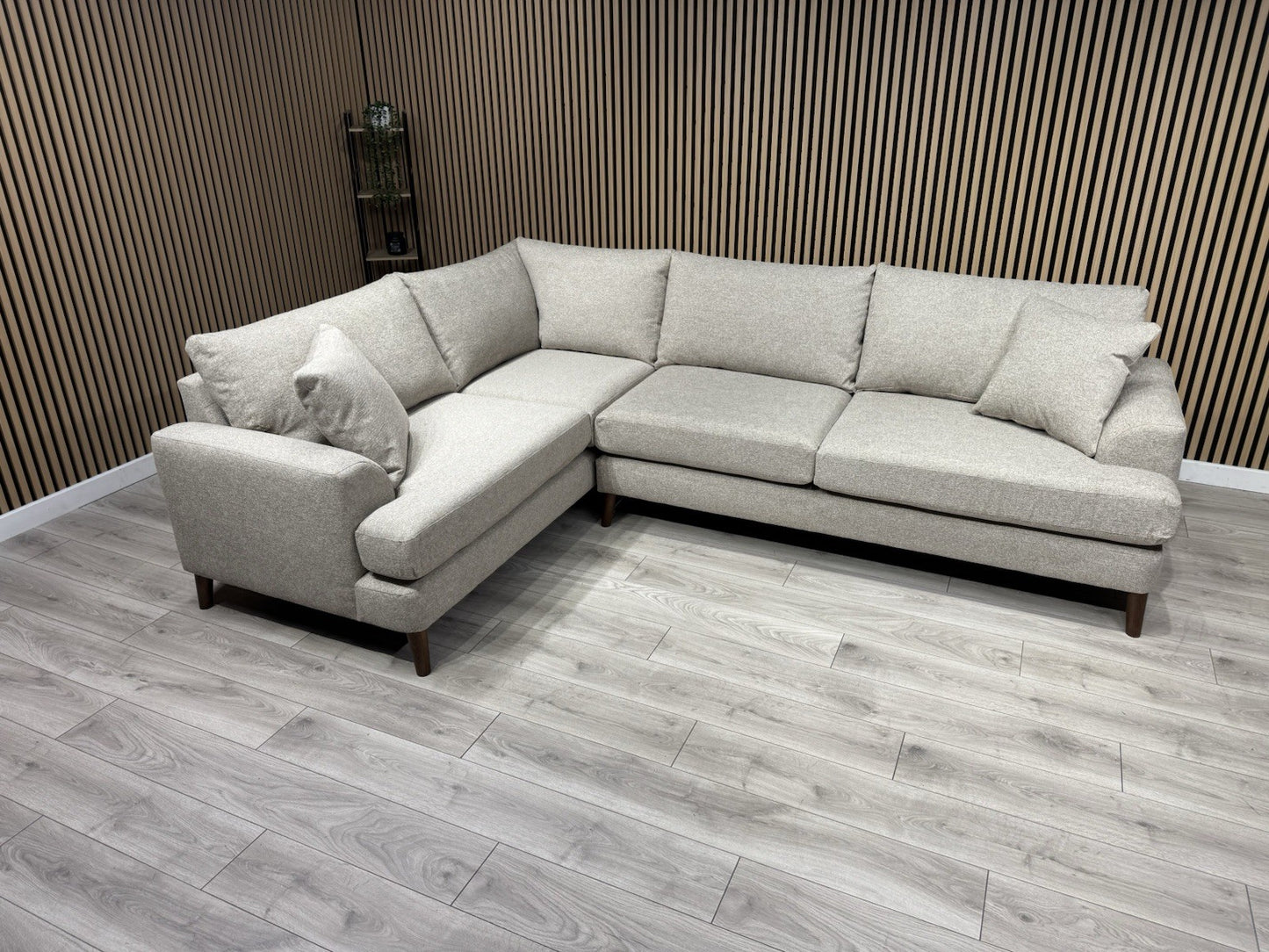 NEXT - Parker Fabric LHF Corner Sofa, Tweedy Chenille Mid Natural - RRP £2,275