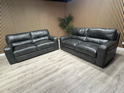ScS Sisi Italia LUCCA Leather 2 x 3 Seater Sofa Set - RRP £4498