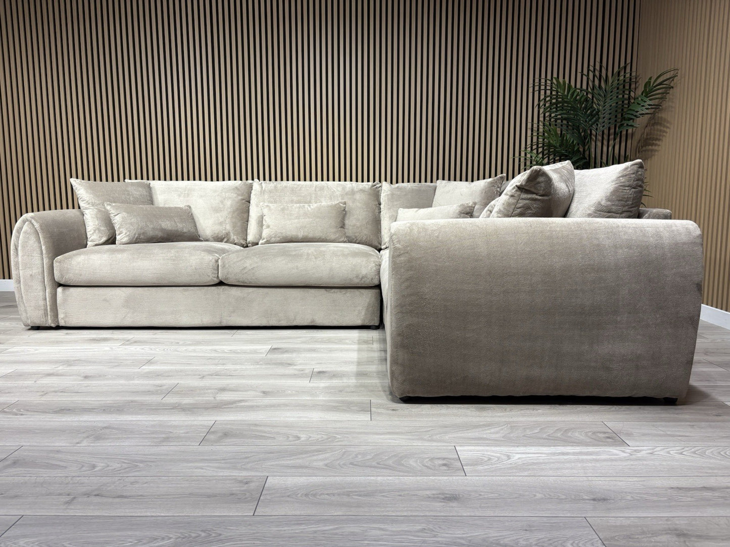 Sofology MARBLE ARCH Style Fabric RHF Corner Sofa, Beige - RRP £3,599