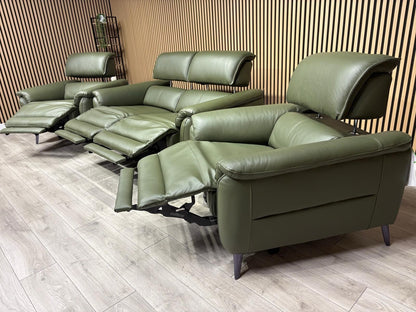 Furniture Village JUDE Style Leather 2 Seater Sofa + 2 x Armchairs - RRP £6,485