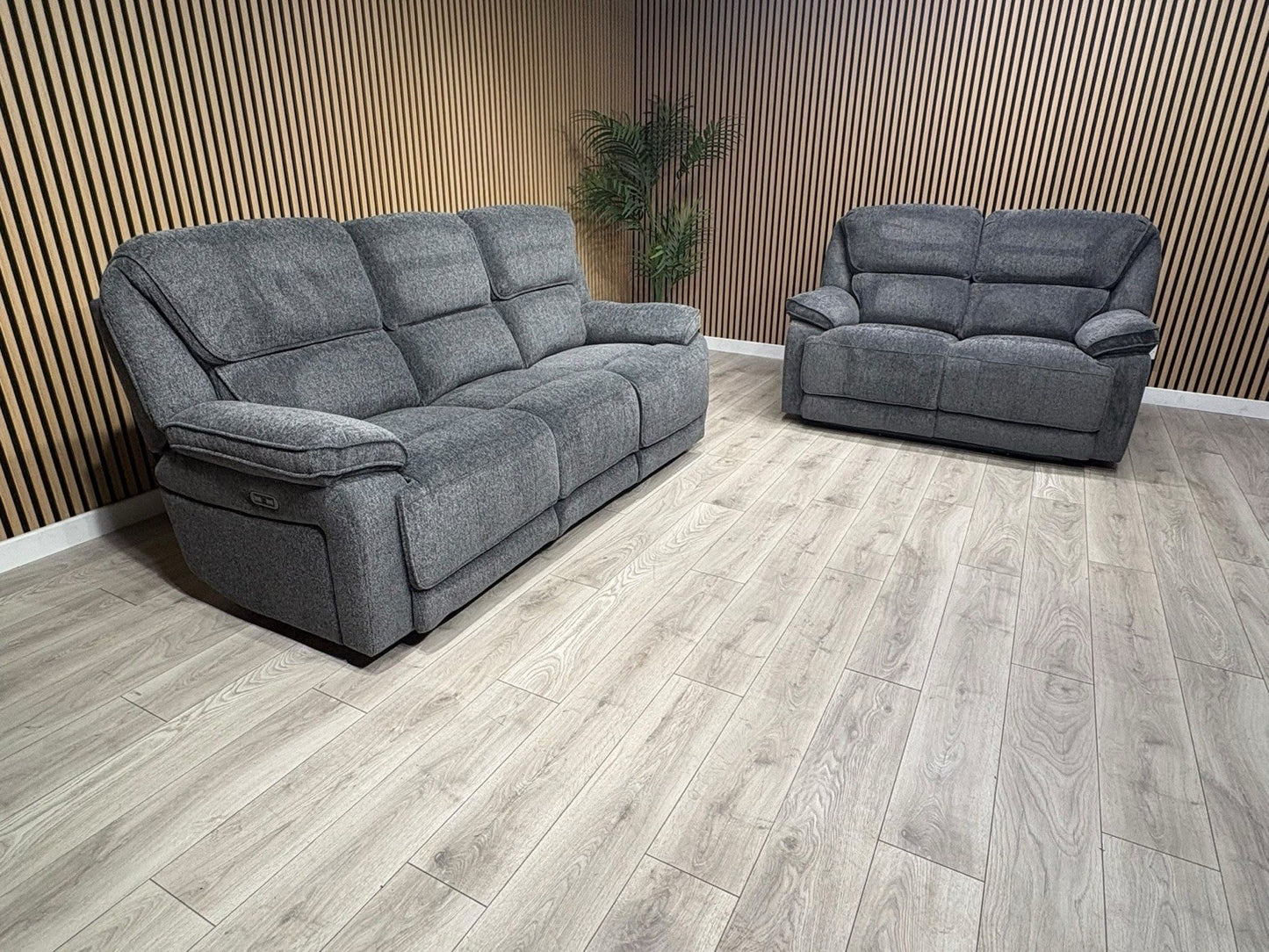 ORLANDO Fabric 3 Seater + 2 Seater Power Recliner Sofa Set - RRP £3398
